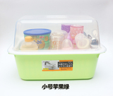 出口日本奶瓶餐具收纳箱 宝宝水杯奶瓶晾干架 儿童餐具防尘储存盒