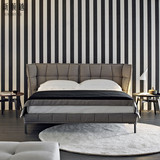 新顺越 北欧床设计师布艺双人床简约现代1.8米婚床时尚单人床特价
