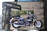 可立特代加工厂直销 酒吧装饰 美式乡村风木板画 复古摩托车挂壁