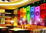 立体彩虹音响酒吧KTV装饰背景墙大型壁画3d个性定做无纺布pvc炫酷
