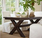 实木会议桌餐桌椅组合6人长方形家具定制小户型折叠美式餐台饭桌