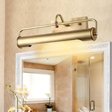 纯铜美式乡村田园欧式梳妆化妆台浴室卫生间卧室墙壁灯全铜镜前灯