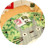 龙猫卧室地毯可爱卡通儿童房爬行垫 客厅茶几圆形防滑大地毯包邮