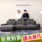 日式小户型布艺沙发客厅双人三人简易布沙发北欧休闲转角沙发组合