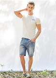 16夏季新品Lee专柜正品代购 男士时尚薄款牛仔短裤 L15204AL21AG