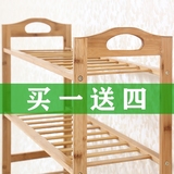日式提供安装说明书多层经济型简易原木防尘拆装收纳支架结构鞋架