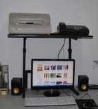 桌面打印机架子置物架收纳电脑笔记本桌上音响支架小书架音箱植物