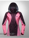 新款韩国KOLON SPORT科隆冲锋衣女款户外WindStopper防风夹克