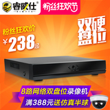 睿威仕8路NVR720P/1080P监控百万高清网络数字硬盘录像机HDMI主机