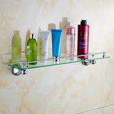 不锈钢单层化妆台厕所卫生间浴室单层玻璃置物架壁挂 化妆品架