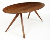 热卖实木餐桌 1.6 1.8米 圆桌面会议桌 设计师简约现代美式