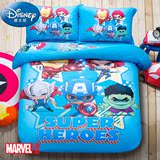 Disney/迪士尼纯棉四件套 复仇者联盟床单被套儿童床上用品男孩
