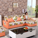 特价现代简约小户型折叠沙发床二三人转角沙发可拆洗多功能储物