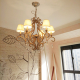 美式水晶吊灯客厅灯北欧现代简约个性复古铁艺卧室餐厅灯欧式灯具