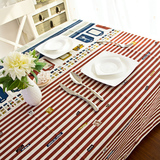 欧式棉麻布艺 地中海环球旅行风格 餐桌布盖布茶几布台布圆桌布