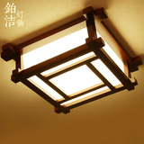 乡村美式吸顶灯中式客厅灯具大灯大气大厅复古实木木质灯中国风灯