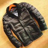 韩国中青年男士休闲西装领夹克男版羽绒服短款加厚上衣冬季外套