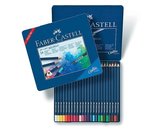 代购预售 德国正品FABER-CASTELL辉柏嘉24色水溶彩色铅笔蓝色点阵