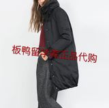 Zara 正品代购女装 2015秋冬长款羽绒夹克 0518/252