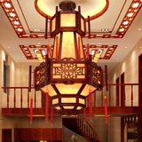 现代中式吊灯酒店会所工程大吊灯仿古木艺客厅别墅灯具茶楼装修灯