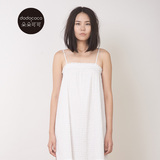 朵朵可可 2015春夏新款  女士性感白色超仙抹胸纯棉吊带睡衣睡裙