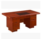办公家具台式实木贴纸木皮油漆办公桌带抽屉经理桌电脑桌写字台