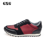 GXG男鞋 春季热销 男士时尚休闲鞋 黑红色运动鞋 跑步鞋#52150805