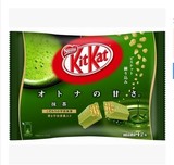 日本进口零食 雀巢kitkat宇治松脆抹茶巧克力威化饼干12枚入 现货