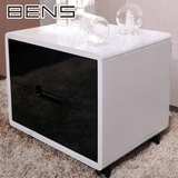 BENS奔斯现代简约时尚亚光床头柜个性时尚黑白组合卧室床头柜108
