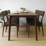 白橡木餐桌现代简约实木餐桌定制椅组合宜家长方形时尚吃饭桌特价