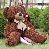 包邮钻石领结熊棕色玫瑰绒1.6米1.8米大熊公仔抱抱熊毛绒玩具礼物