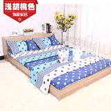 简约板式床 双人床 单人床 特价储物 床日式床榻榻米床韩式白色床