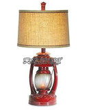 美国代购 极致奢华复古红色老式油灯造型设计底座 欧式艺术 台灯