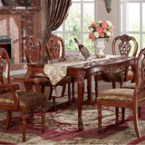 凯撒欧式美式新古典宫廷全实木雕花餐桌餐椅豪庭美乐乐套装