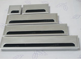 锐锌高档带毛刷铝线盒长方形穿线孔办公桌面可防尘走线盒80*160mm