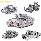 3D金属拼装模型玩具立体拼图创意拼装玩具军事模型坦克战车模型