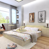 现代简约木质板式特价床铺单人双人床榻米韩式组装箱体式储物床
