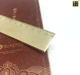 工具刻度尺金属尺子便携式复古手工纯铜铜尺子加厚纯黄铜制品测量