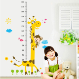 长颈鹿身高贴纸儿童房幼儿园卧室客厅温馨创意墙贴可移除贴画