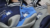 2016新款男童女童 抓绒 棒球服外套 春秋冬季保暖儿童外套 韩版
