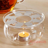 玻璃蜡烛底座花茶壶煮茶具配件加热茶水煮茶炉高温玻璃保温暖茶器