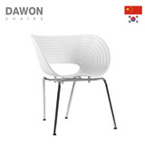 欧式新中式不锈钢餐椅设计师塑料椅子创意简约休闲椅贝壳椅咖啡椅