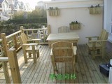 庭院露台阳台防腐木葡萄架木平台栅栏户外桌椅木结构设计施工