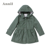 商场同款 安奈儿童装女童大衣 冬季中长款双层加厚棉衣AG445462