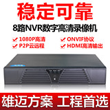 8路NVR数字网络高清硬盘录像机手机远程监控主机960P/1080P领防员