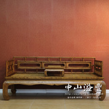 老榆木罗汉床仿古典明清全实木现代沙发床罗汉榻书房家具中式简约