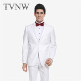 TVNW2015秋季新款时尚商务白色西装套装男士结婚新郎伴郎礼服9214