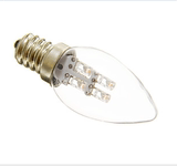 E12 LED节能灯360度照明 玻璃透明灯罩C7 100-250V可用佛灯蜡烛灯