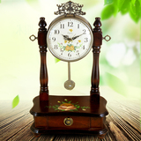 旭特欧式田园座钟实木客厅式座钟时尚创意钟表坐钟石英钟仿古台钟