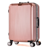 玫瑰金拉杆箱万向轮铝框旅行箱男女行李箱20寸22寸24寸26密码箱子
